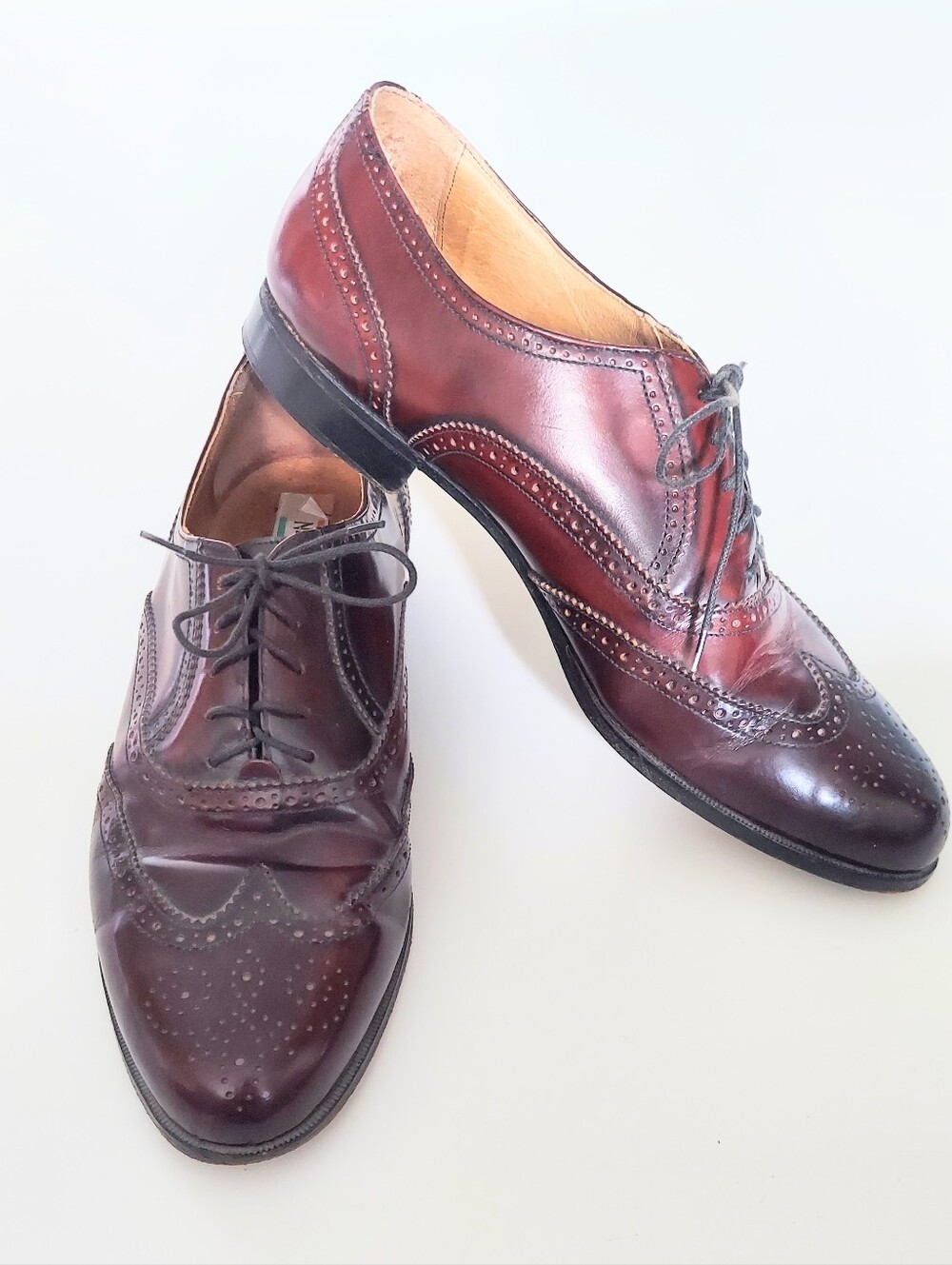 Nico Nerini Italy Dress Shoes Mens 11 D Burgundy Leather Oxfords
